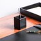 Dacasso Black Bonded Leather Pencil Cup AG-1410 - alternate 3